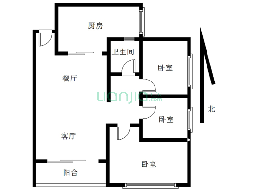 利用率高，开门通透格局，高楼层，视野开阔，采光..