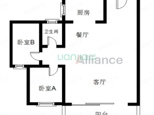 德丰五月花 2室1厅 南