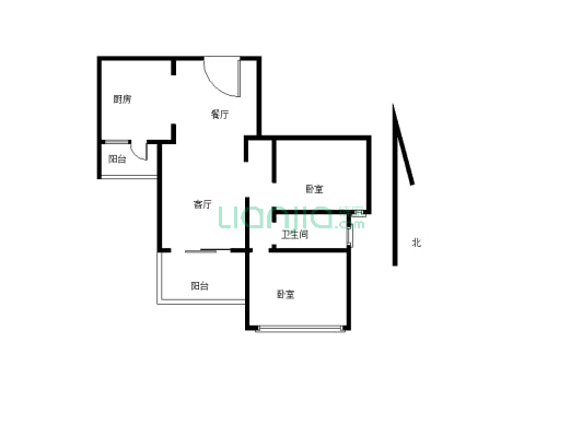 新华联广场 2室1厅 南