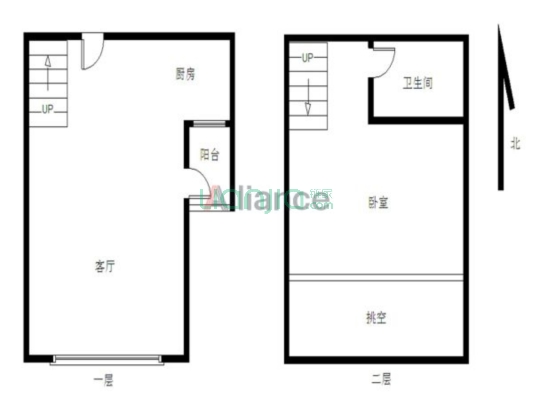 中正SOHO 1室2厅 南