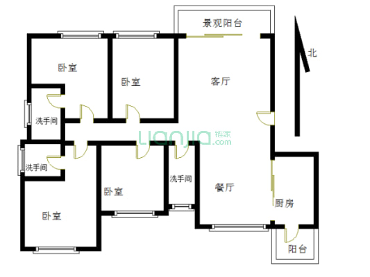 翠珑湾四期房户型方正中高楼层光线好