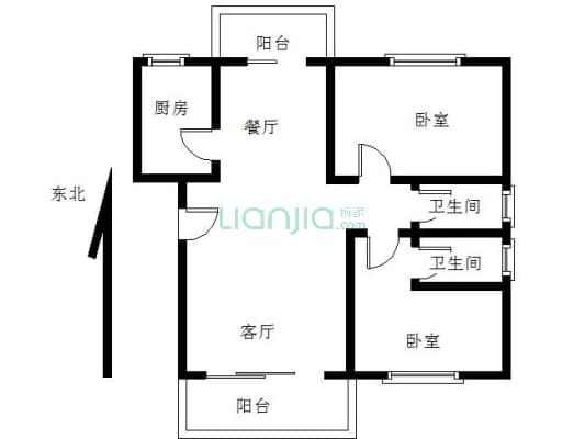 康怡居温馨二房 户型方正 视野开阔 位置安静