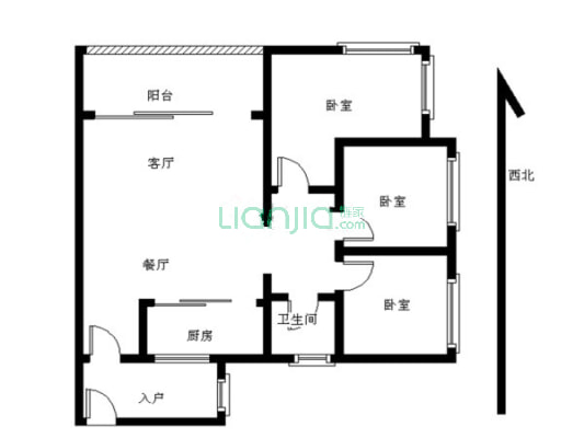 万科金域松湖 3房2厅1卫 出售550万 带家具 诚意出售