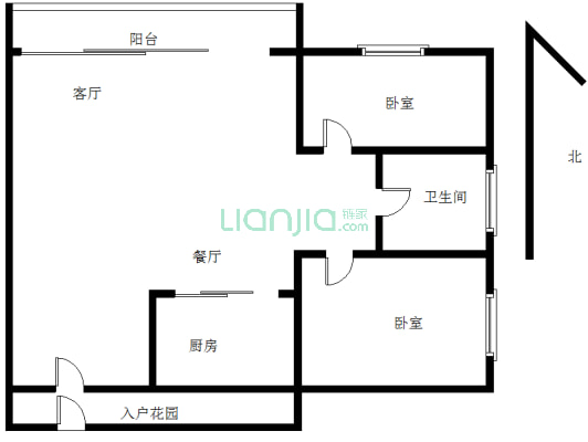 万科金域国际 2室2厅 西南