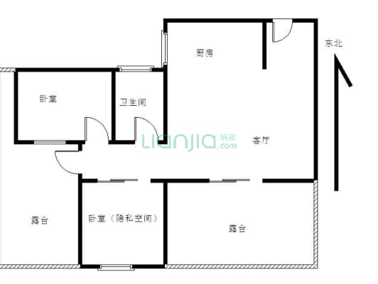 带两个大露台实用两房，采光好无遮挡，使用率高