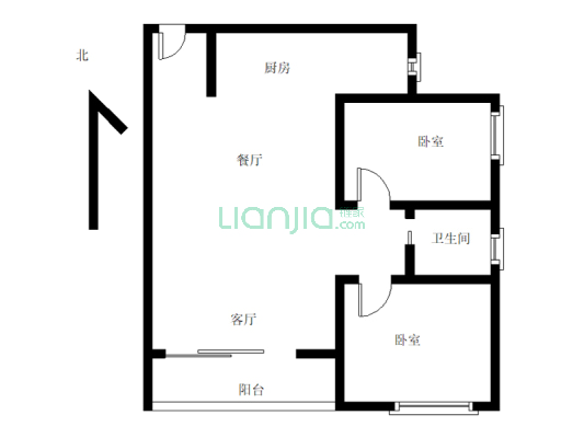 碧翠华庭 2室1厅 南