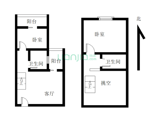 凯旋时代公寓 2室2厅 东