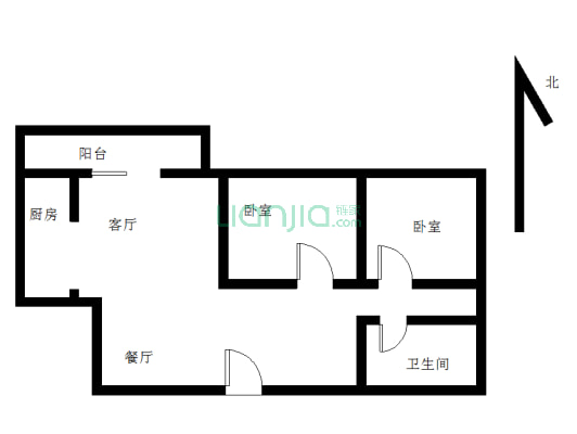 君悦豪庭一期 2室2厅 北