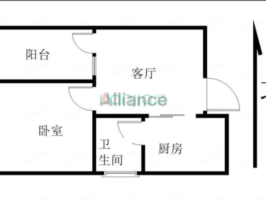 金怡苑B区 1室1厅 西南