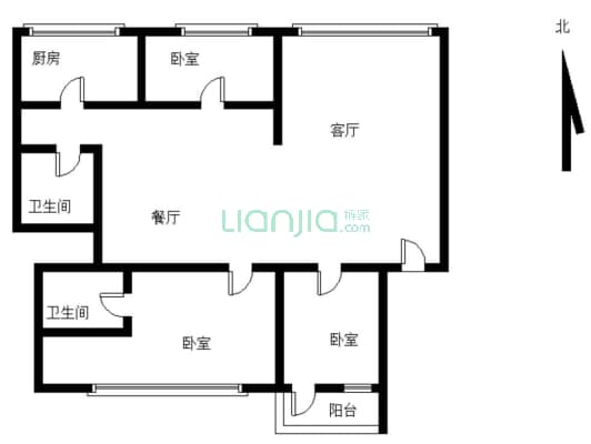 东方花园 3室2厅 南 北