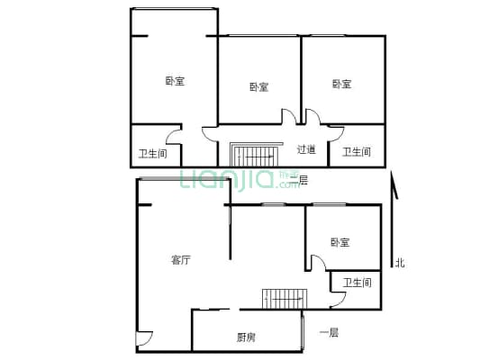 菩提山下 精装4房 品质小区 业主诚心出售-户型图