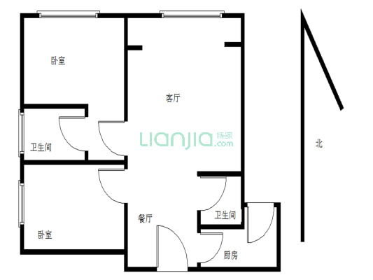 协信公馆 2室1厅 195万