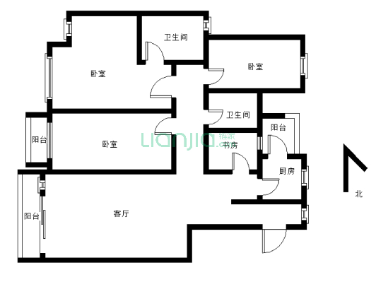 纯欧式装修洋房，拎包入住，朝中庭安静，楼间距很宽-户型图