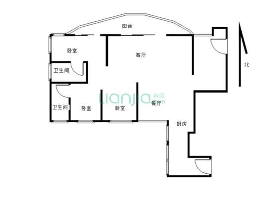 嘉年华国际社区 3室2厅 北