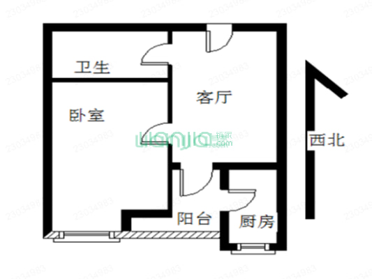 精装标准套一，户型方正，采光视野好