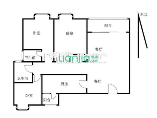 精装套三 通透户型 拎包入住 看房方便