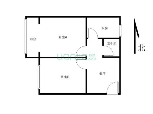 紫荆庭 2室1厅 东南