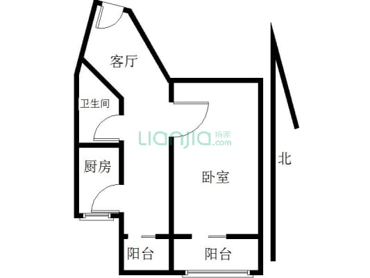 中铁瑞城锦隆时代 1室1厅 西南