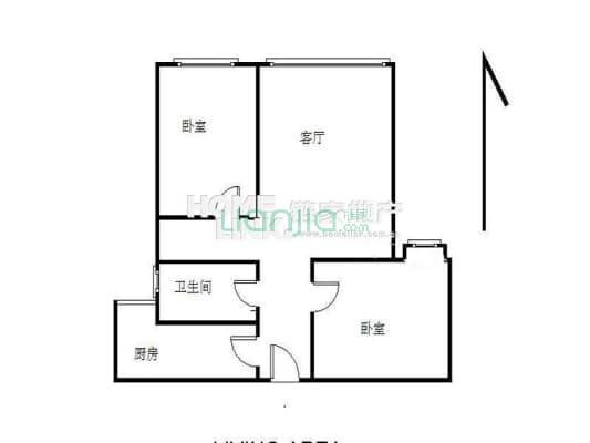 中粮锦云 2室1厅 西北