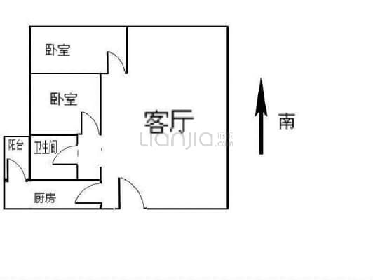 中铁水岸青城 2室2厅 南