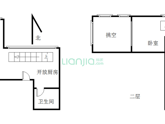 公园天下 2室1厅 西北