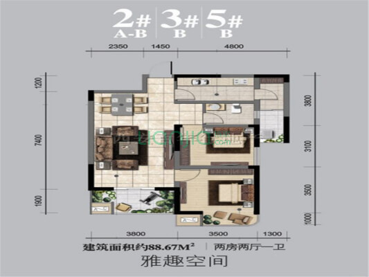 高新区 金辉地产 环境优美 全明户型 方正两居