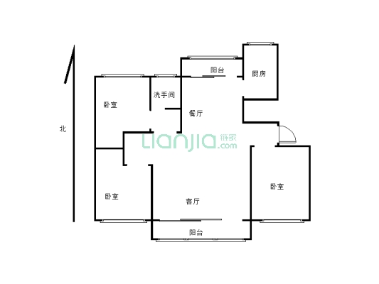 建业城二期 3室2厅 113.2平米-户型图