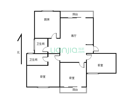 中原温泉花园3-2-1-2 115.00m² 57 万-户型图