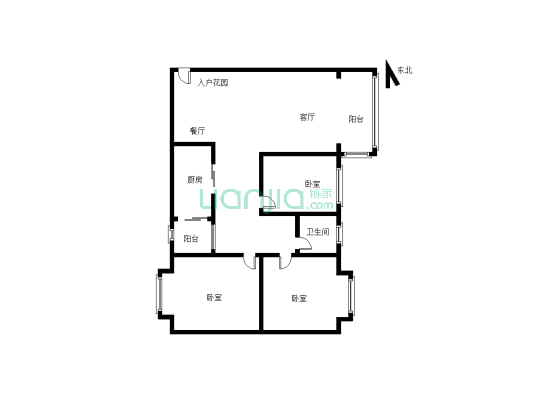 标准 三房拎包入住 居住方便舒适 价格美腻-户型图