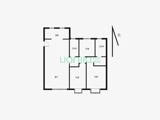 世界冠郡二期 四室两厅 小区绿化好 环境好 电梯房-户型图