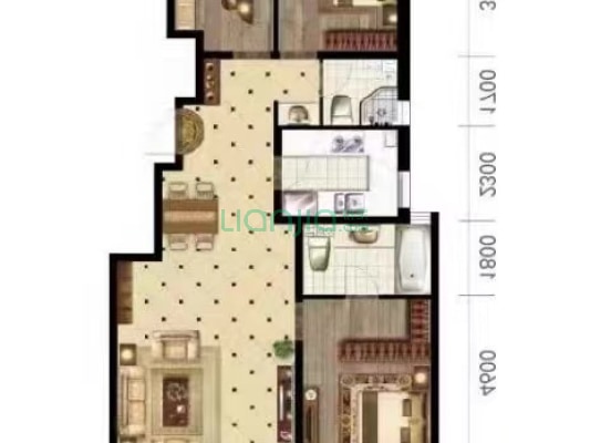 一梯两户小洋房，南北通透，采光视野，交通便利。-户型图