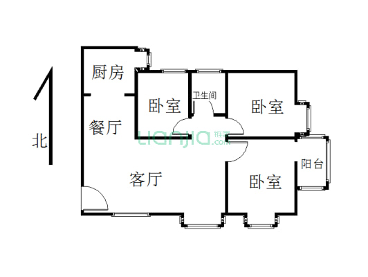 姚电大道帝佳尚城现房3室2厅 诚意出售 看房方便-户型图