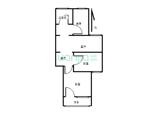 南苑小区  有证有暖 可贷款  另有9平方地下室一间-户型图