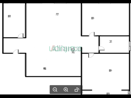 此房户型好，南北通透2居，采光充足，交通便利-户型图