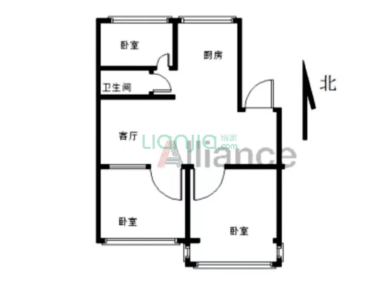 业主诚售 榆州新城 三居室 满五唯一有地下室-户型图