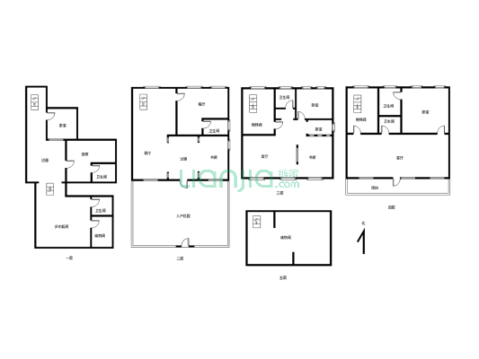 泰和一期 独栋5层 实际使用面积大 精装修品质房-户型图