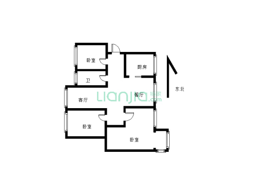 鲁能鑫菁英小区 4室2厅 小区环境干净舒适 适合居住-户型图