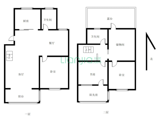 丹金家园   135平  3室2厅   精装修-户型图