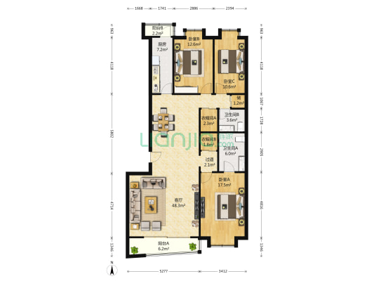 北京二手房 朝阳二手房 南沙滩二手房 风林绿洲二手房 当前房源户型分