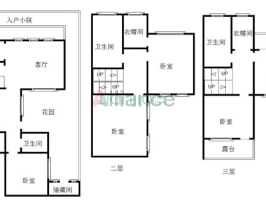 京都颐和城  263平双拼别墅带院格局好急售-户型图