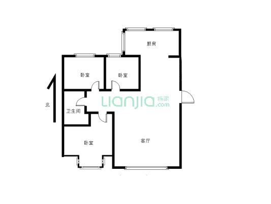 广夏凤凰城 三室一厅 精装修 满二 看房方便-户型图