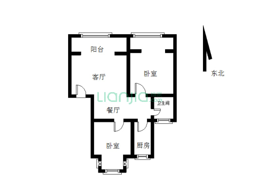 金凤凰B区，精装两室，房东急售-户型图
