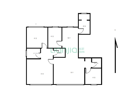 都市品质住宅  悦海康庭北区 4室2卫 精装  小高层-户型图