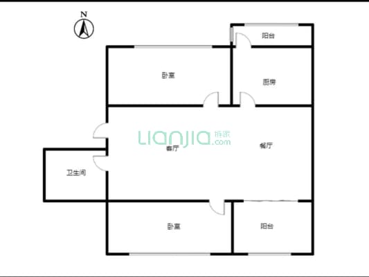 双塔  西丁   三义  2居室  业主价格低也卖-户型图