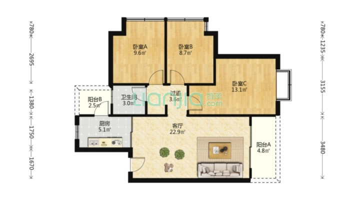 美辰二手房实景图