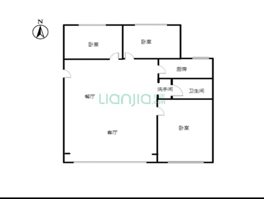 南北的三居室，户型不错，楼层也不错，业主诚意出售-户型图