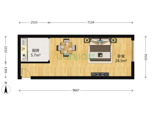 名汇国际 1室0厅0卫 54平方