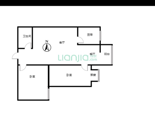 北新家园 2室1厅 东-户型图