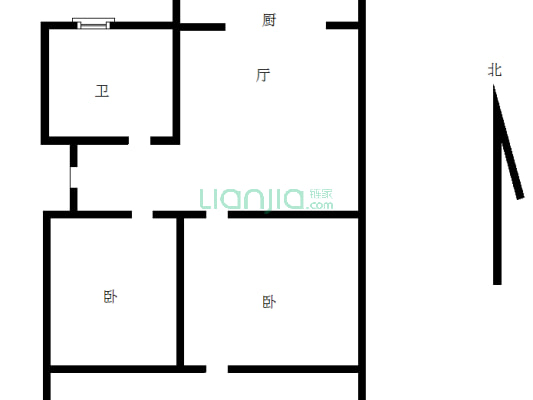 出售市医院家属院 楼层好采光无遮挡-户型图