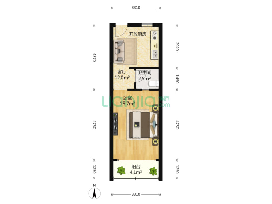 安丰小区 1室1厅1卫 42平方